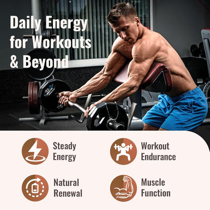 Unlock Your Energy Potential: 2326 MG Mitochondrial Supplements with ATP, CoQ10, PQQ & More - Boost Endurance, Strength, Recovery & Muscle - 120 Organic Capsules