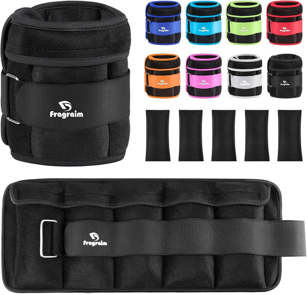 Versatile Adjustable Ankle Weights - Customize Your Workout with Removable Weights from 1 to 10 lbs for Enhanced Strength Training and Rehabilitation